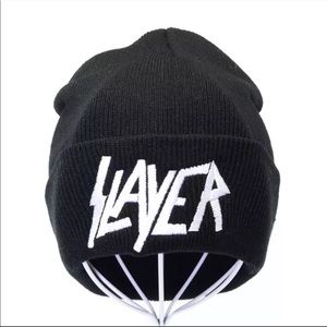 Unisex Slayer Fashion Black and White Beanie Hat